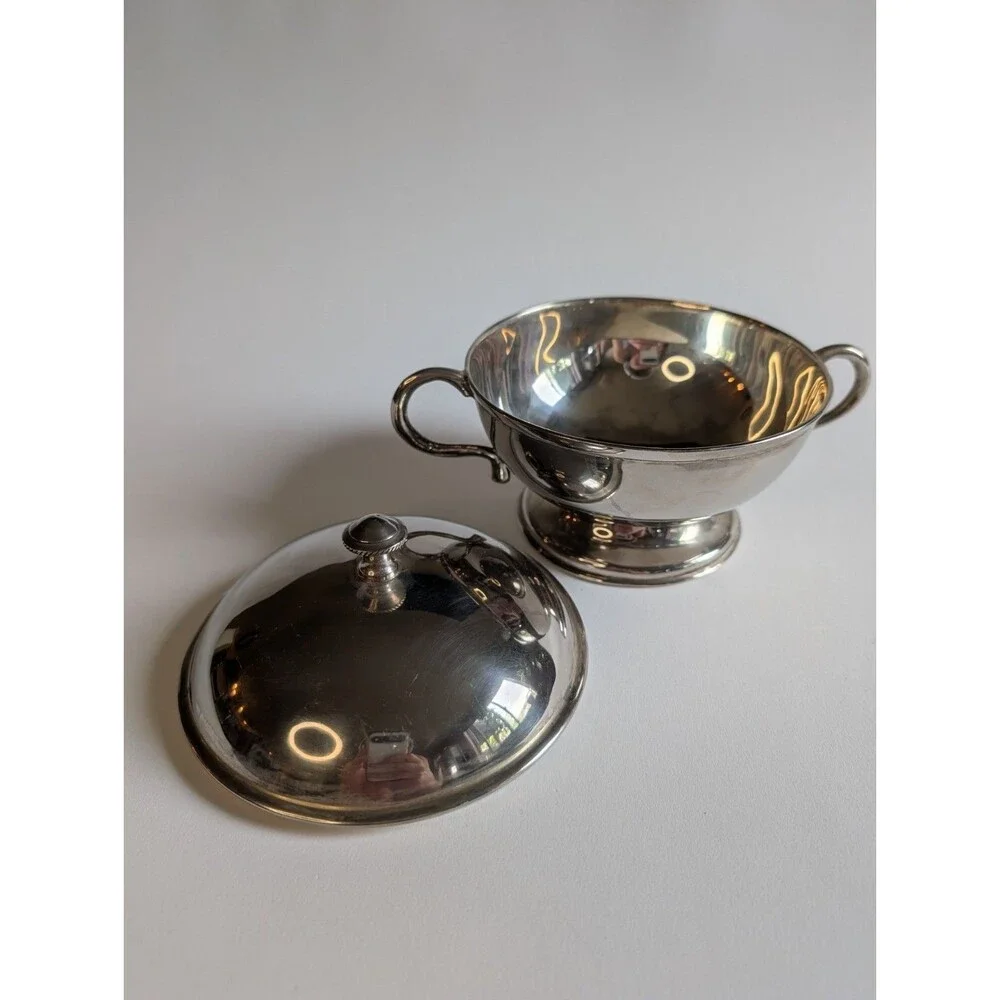 International Silver Brand Silverplate Lidded Sugar Bowl